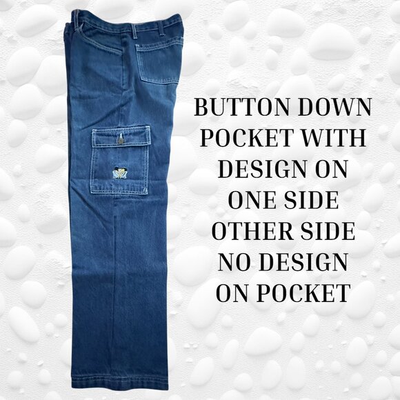 💥 VINTAGE ALERT! Buggirl USA cargo jeans – Y2K rave queen vibes. Size L. - Picture 3 of 7